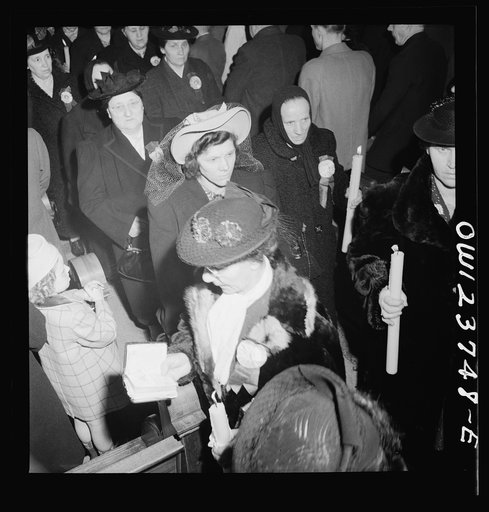 Untitled photo, possibly related to: Buffalo, New York. Procession at Easter high mass at the Corpus Christi Church in the Polish community
