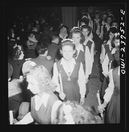 Untitled photo, possibly related to: Buffalo, New York. Procession and high mass on Easter at the Corpus Christi church in the Polish community
