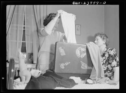 Untitled photo, possibly related to: Eager to be of service to her country, nineteen year old Frances Bullock prepares to leave her Lynchburg, Virginia home to enter one of the nation's 1,300 accredited schools of nursing