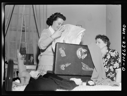 Untitled photo, possibly related to: Eager to be of service to her country, nineteen year old Frances Bullock prepares to leave her Lynchburg, Virginia home to enter one of the nation's 1,300 accredited schools of nursing