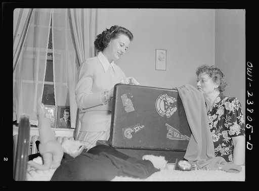 Untitled photo, possibly related to: Eager to be of service to her country, nineteen year old Frances Bullock prepares to leave her Lynchburg, Virginia home to enter one of the nation's 1,300 accredited schools of nursing