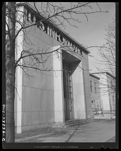 Untitled photo, possibly related to: Washington, D.C. Exterior of the U.S. Information building