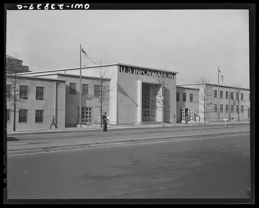 Untitled photo, possibly related to: Washington, D.C. Exterior of the U.S. Information building