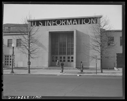 Untitled photo, possibly related to: Washington, D.C. Exterior of the U.S. Information building