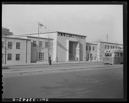 Untitled photo, possibly related to: Washington, D.C. Exterior of the U.S. Information building