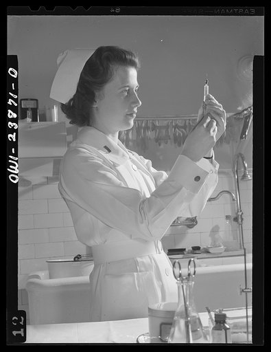 A modern Florence Nightingale, Lieutenant Frances Bullock of the Army Medical Center in Washington, D.C. is one of America's army of nurses whose devotion to country comes before regard for personal comfort and security. In ice-bound outposts and in tropical southern isles, wherever the stars and st