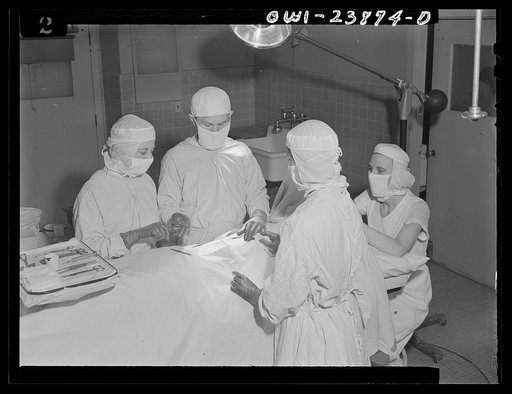 A thrilling experience for student nurses is the first assignment to the operating room. Student nurse Frances Bullock (left) hands instruments to a surgeon during an operation