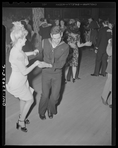New York, New York. A sailor and his girlfriend do a bit of jitterbugging at the Hurricane