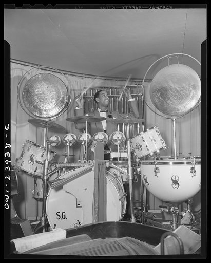 New York, New York. Sunny Greer, drummer for Duke Ellington