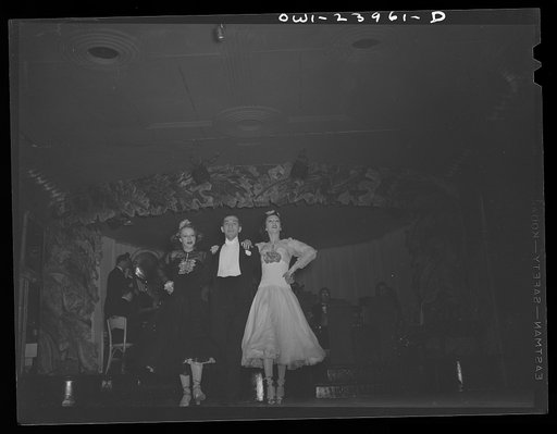 New York, New York. Dancers at the Hurricane entertaining during the floor show