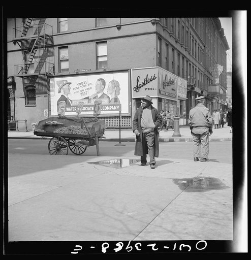 New York, New York. A Harlem street scene