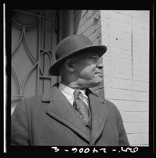 New York, New York. A follower of the late Marcus Garvey who started the "Back to Africa" movement
