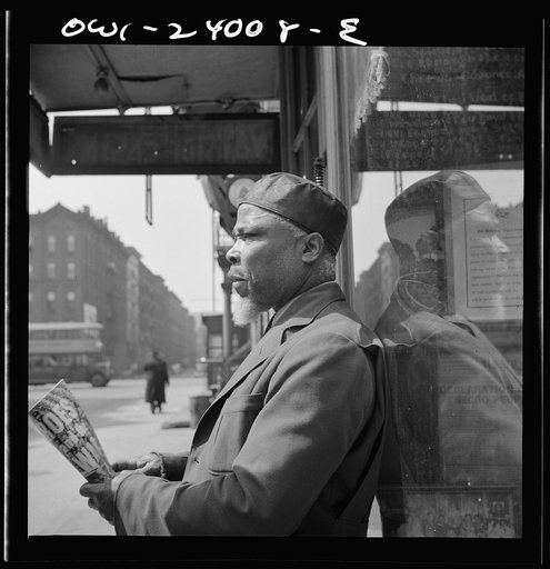 New York, New York. A follower of the late Marcus Garvey who started the "Back to Africa" movement