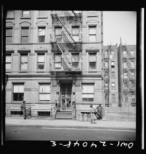 New York, New York. A Harlem apartment house