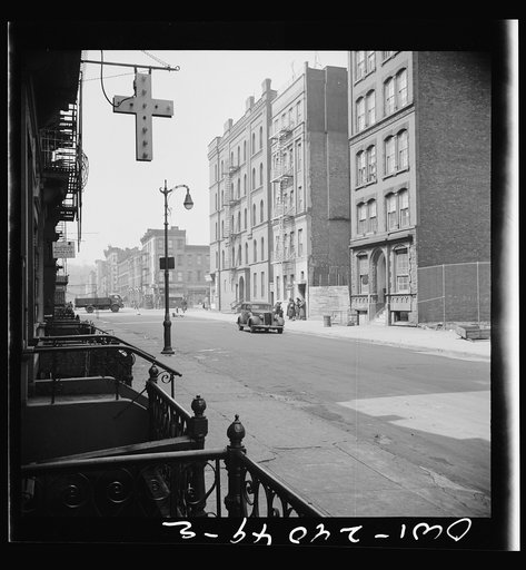 Untitled photo, possibly related to: New York, New York. A Harlem street scene