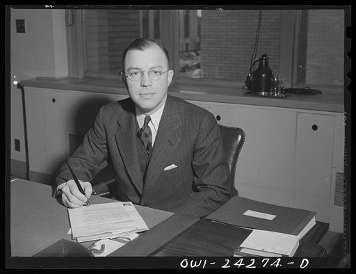Untitled photo, possibly related to: Milton Eisenhower, Associate Director, OWI (Office of War Information)