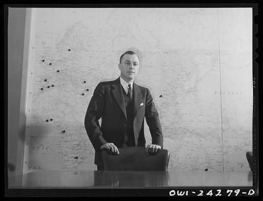 Untitled photo, possibly related to: Milton Eisenhower, Associate Director, OWI (Office of War Information)