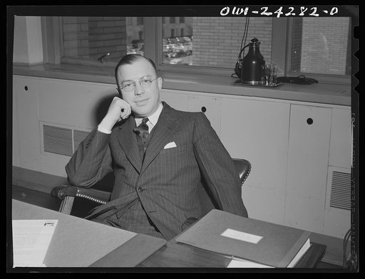 Untitled photo, possibly related to: Milton Eisenhower, Associate Director, OWI (Office of War Information)