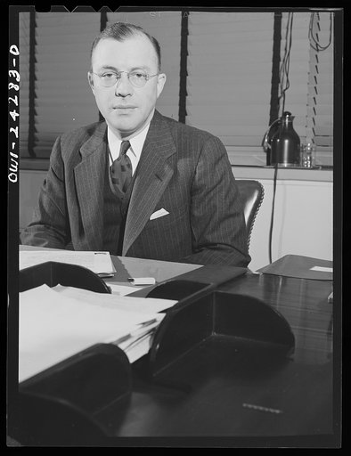 Untitled photo, possibly related to: Milton Eisenhower, Associate Director, OWI (Office of War Information)
