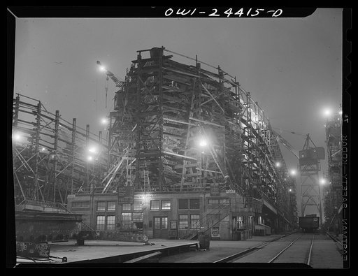 Bethlehem-Fairfield shipyards, Baltimore, Maryland. A general view