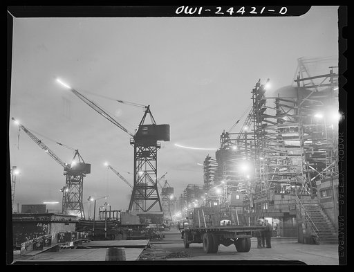 Bethlehem-Fairfield shipyards, Baltimore, Maryland. A general view of the yard