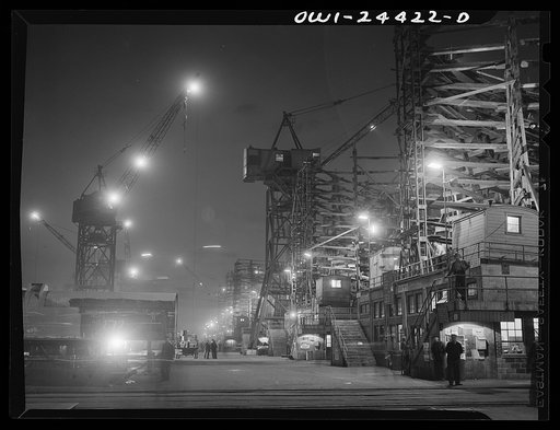Bethlehem-Fairfield shipyards, Baltimore, Maryland. A general view of the yard