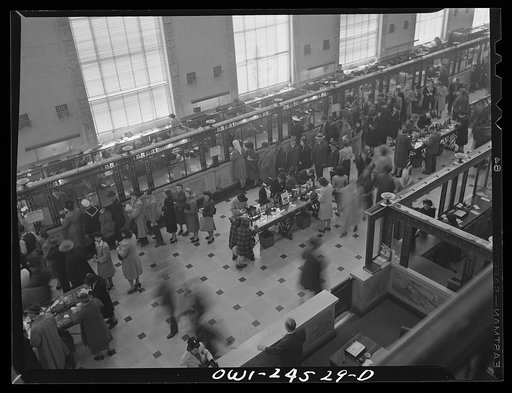 Untitled photo, possibly related to: San Francisco, California. Inside view of the Bank of America