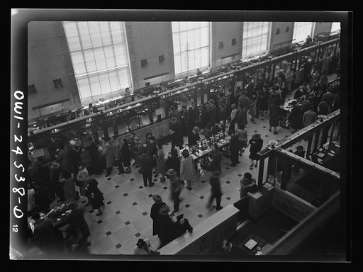 Untitled photo, possibly related to: San Francisco, California. Inside view of the Bank of America