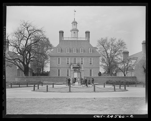 Untitled photo, possibly related to: Williamsburg, Virginia. The capitol of the Virginia colony during the eighteenth century which was reconstructed and restored to its original state by John D. Rockefeller, Jr. during the 1930s. The governor's palace