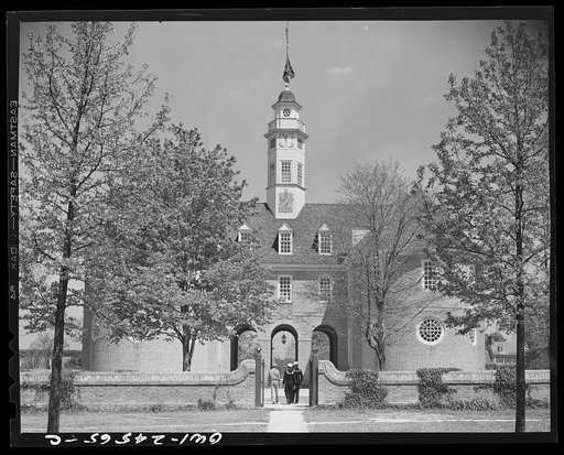 Willamsburg, Virginia. The capitol of the Virginia colony during the eighteenth century which was reconstructed and restored to its original state by John D. Rockefeller, Jr. during the 1930s. The capitol, originally erected in 1701-1705, was the meeting place of the Virginia General Assembly and Ge