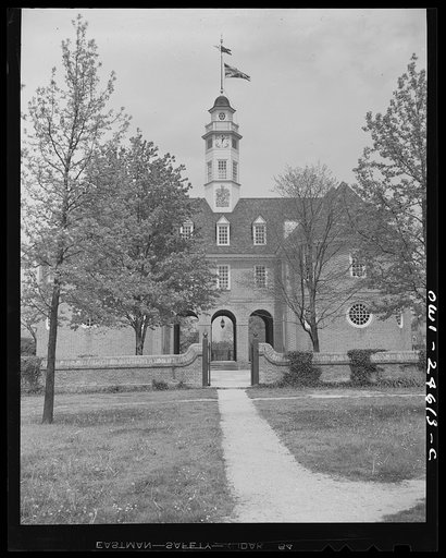 Untitled photo, possibly related to: Willamsburg, Virginia. The capitol of the Virginia colony during the eighteenth century which was reconstructed and restored to its original state by John D. Rockefeller, Jr. during the 1930s. The capitol, originally erected in 1701-1705, was the meeting place of