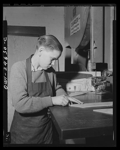 Montgomery Blair High School, Silver Spring, Maryland. Making model planes according to Navy specifications to be used in the training of military and civilian personnel