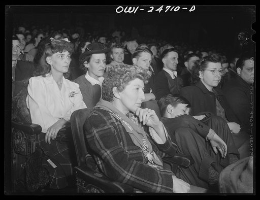 Buffalo, New York. Audience at late moving picture show which starts between 1:30 and 2:00 a.m. once a week, especially for workers on the swing shift