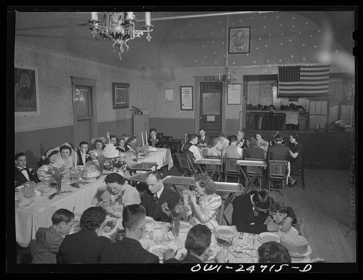 Untitled photo, possibly related to: Buffalo, New York. The wedding of Cecelia Wrazen and Bronislaus Nowak, who work at Ross Heater, makers of condensers for the Navy. They are of Polish descent. He is temporarily deferred from the Army because of his essential work