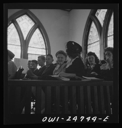 San Augustine, Texas. Choir in the Methodist church during Easter services