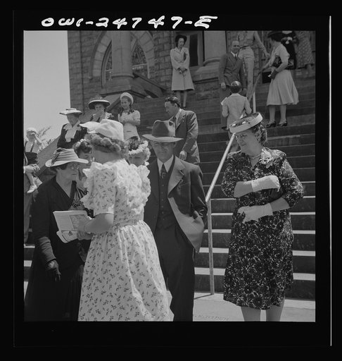 San Augustine, Texas. Leaving the Methodist church after Easter services