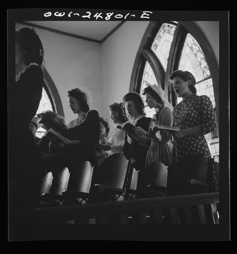 San Augustine, Texas. Choir in the Methodist church on Easter Sunday