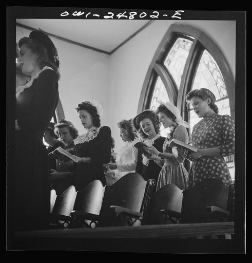 San Augustine, Texas. Choir in the Methodist church on Easter Sunday
