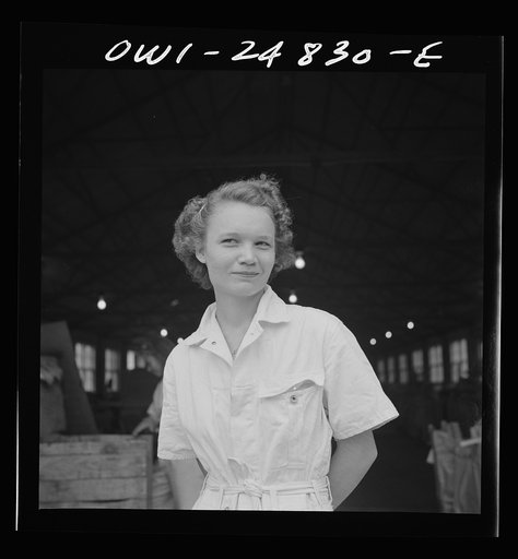 San Augustine, Texas. Girl at NYA (National Youth Administration) woodworking shop in the war training program