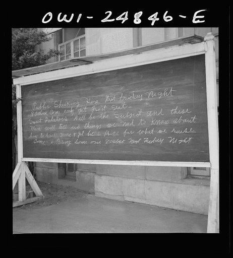 San Augustine, Texas. Public notice in front of the courthouse