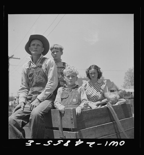 Untitled photo, possibly related to: San Augustine, Texas. Farm family in town on Saturday morning