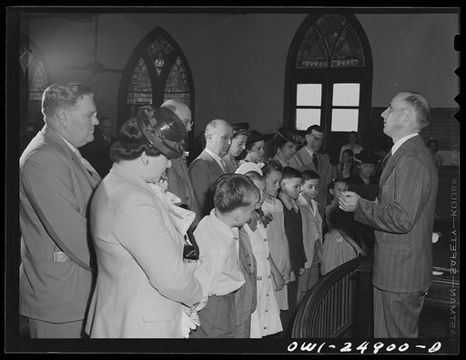 San Augustine, Texas. Children being received into the Methodist church on Easter Sunday