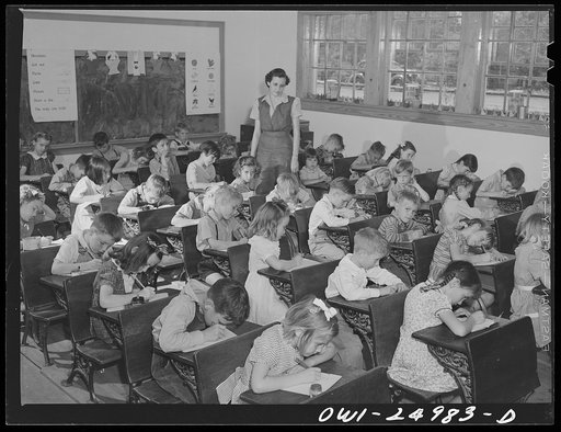 San Augustine, Texas. Room in the primary school