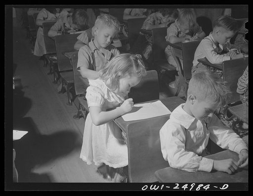 Untitled photo, possibly related to: San Augustine, Texas. Room in the primary school