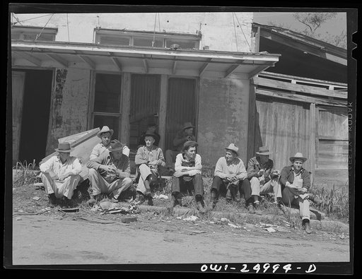 San Augustine, Texas. Waiting for the opening of the regular Monday afternoon livestock auction