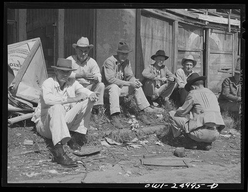 San Augustine, Texas. Waiting for the opening of the regular Monday afternoon livestock auction
