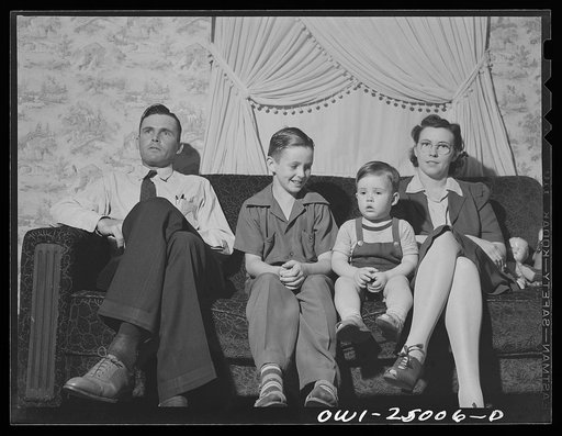 San Augustine, Texas. Troy Mitchell, city manager, at home with his family