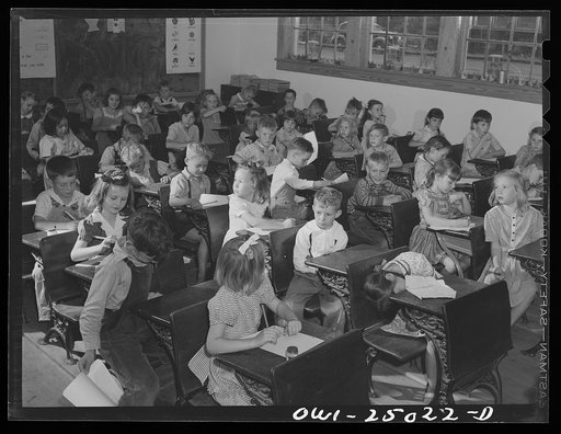 Untitled photo, possibly related to: San Augustine, Texas. Room in the primary school