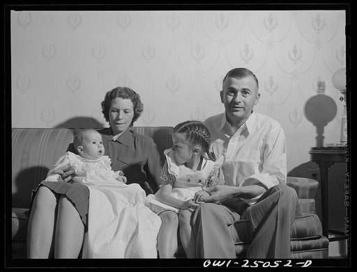Untitled photo, possibly related to: San Augustine, Texas. Mr. Ramsey, lawyer, at home with his two children