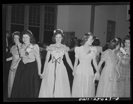 San Augustine, Texas. High school girls at the Spanish Club banquet
